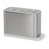 Suszarki do naczyń - Metalowy ociekacz na sztućce w kolorze srebra Surface – Joseph Joseph - miniaturka - grafika 1