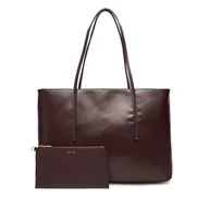 Torebki damskie - Torebka Calvin Klein Emblem Aop Tote W/ Pouch LV04F3266G Bordowy - miniaturka - grafika 1