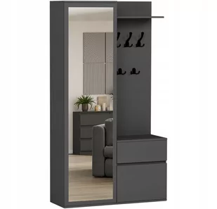 Garderoba szafa lustro wieszak szafka na buty antracyt V-5 PL - Meble do przedpokoju - miniaturka - grafika 1
