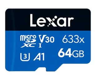 Lexar 64GB High-Performance 633x microSDXC UHS-I A1 V30 - Karty pamięci - miniaturka - grafika 1
