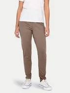 Spodnie damskie - ONLY Spodnie materiałowe Poptrash 15115847 Brązowy Regular Fit - miniaturka - grafika 1