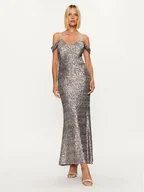 Sukienki - Rinascimento Sukienka wieczorowa CFC0115186003 Srebrny Regular Fit - miniaturka - grafika 1