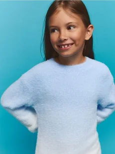 Reserved - Sweter z efektem ombre - jasnoturkusowy - Swetry dla dziewczynek - miniaturka - grafika 1