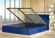 Łóżka - Łóżko tapicerowane z pojemnikiem KARINO 140x200 / kolory do wyboru - miniaturka - grafika 1