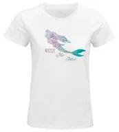 Koszulki i topy damskie - bawełniany podział t-shirt damski, biały, M - miniaturka - grafika 1