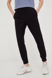 Spodnie damskie - Outhorn spodnie dresowe damskie kolor czarny gładkie - grafika 1