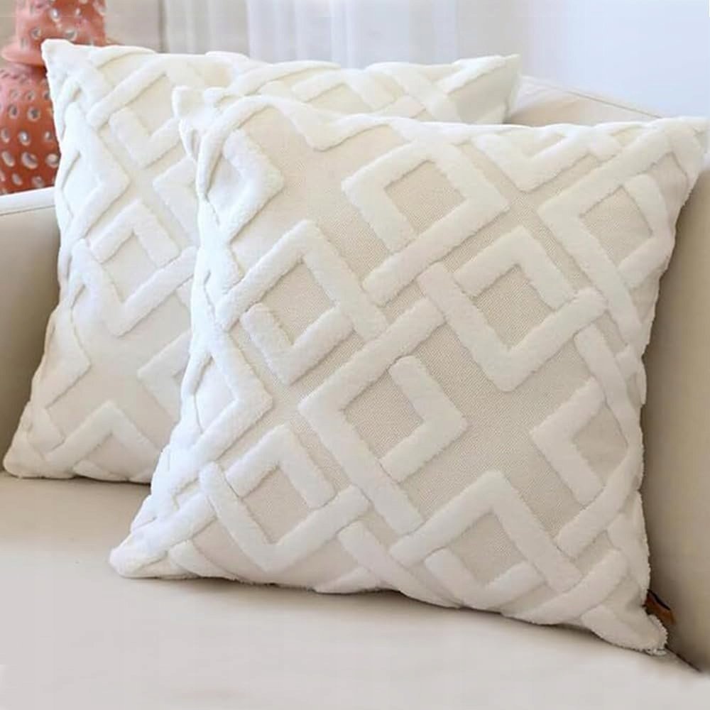 HAMUR HOME Zestaw 2 Poszewek Boho 45x45 cm na Poduszki Dekoracyjne