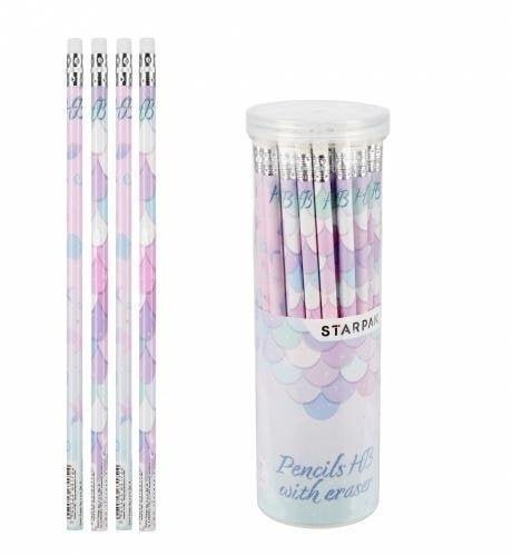 Ołówek z gumką HB Mermaid 48szt