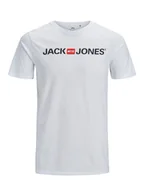 Koszulki męskie - Jack & Jones Koszulka "JJECORP" w kolorze białym - miniaturka - grafika 1