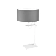 Lampy stojące - Biała lampa nocna do sypialni w stylu skandynawskim ALASKA - miniaturka - grafika 1