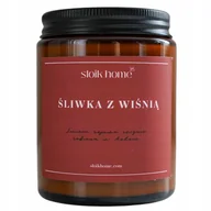 Świece - Świeca sojowa Śliwka z Wiśnią – zapachowa 150 ml Słoik Home - miniaturka - grafika 1