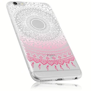 mumbi Etui kompatybilne z iPhone 6 Plus / 6S Plus etui na telefon komórkowy z motywem mandala, różowe, przezroczyste - Etui i futerały do telefonów - miniaturka - grafika 1