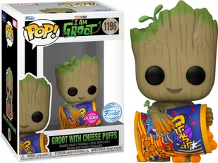 Funko POP Marvel, figurka kolekcjonerska, I'm Groot, Groot With Chesse Puffs, 1196 - Figurki dla dzieci - miniaturka - grafika 1