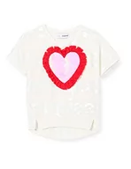 Koszulki dla dziewczynek - Desigual Koszulka dziewczęca Ts_Northampton, Off-white (Crudo 1001), 5-6 Lata - miniaturka - grafika 1