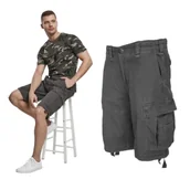 Odzież taktyczna i umundurowanie - Spodenki Krótkie Męskie BRANDIT Vintage Classic - Grafitowe XXL - miniaturka - grafika 1