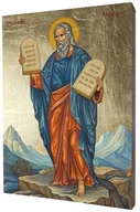 Ikony i obrazy sakralne - Ikona złocona Religijna Prorok Mojżesz - miniaturka - grafika 1
