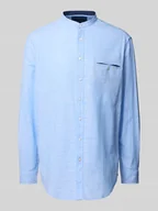 Koszule męskie - Koszula casualowa o kroju regular fit z kieszenią na piersi - miniaturka - grafika 1