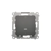 Wyłączniki światła i elektryczne - Łącznik dwubiegnowy Kontakt-Simon 54 DW2L.01/49 z podświetleniem LED moduł 10AX, 250V~, szybkozłącza czarny - miniaturka - grafika 1