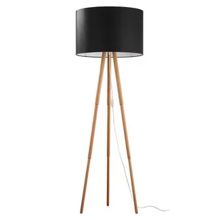 TK Lighting Lampa podłogowa na trójnogu Tokyo Czarna/Buk 5286 - Lampy stojące - miniaturka - grafika 1