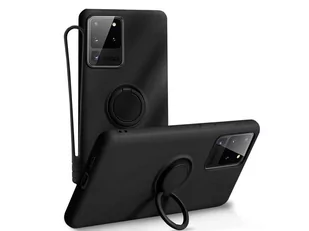 Etui silikonowe Ring Ultra Slim Alogy do Samsung Galaxy S20 Ultra Czarne - Etui i futerały do telefonów - miniaturka - grafika 1