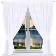 Firany - Firana gotowa gładka 170x400 woal firany białe łapacz snów firanki kokon - miniaturka - grafika 1