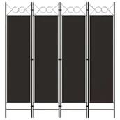 Parawany - Parawan 4-panelowy, brązowy, 160 x 180 cm - miniaturka - grafika 1