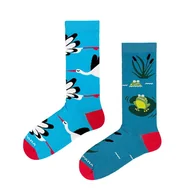 Skarpetki męskie - Skarpetki Nie Do Pary - Bociany I Żaby - 36-40 - miniaturka - grafika 1