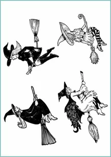 Tatuaże tymczasowe, zmywalne, czarownica na miotle, format arkusz A4 - Zabawki kreatywne Tatuaże tymczasowe, zmywalne, czarownica na miotle, format arkusz A4 - Zabawki kreatywne - miniaturka - grafika 1