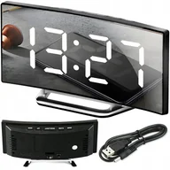 Zegary - ZEGAR ELEKTRONICZNY MIRROR CLK-03 BIAŁE CYFRY - miniaturka - grafika 1