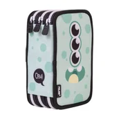 Piórniki - Piórnik 3-poziomowy z wyposażeniem MILAN ALIENS, zielony - miniaturka - grafika 1