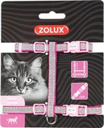 Szelki dla kotów - Zolux Szelki nylon regulowane Shiny kolor różowy - miniaturka - grafika 1