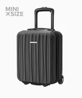 Walizki - PUCCINI Kabinowa mini walizka ze żłobieniami czarna - miniaturka - grafika 1