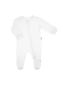 Pajacyki dla niemowląt - Niemowlęcy pajac bawełniany biały Nicol r.56 - miniaturka - grafika 1