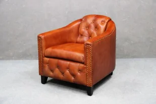 CHESTERFIELD Fotel #205 Skóra naturalna 70x80x72 cm - Fotele - miniaturka - grafika 1