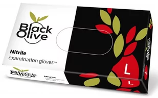 Black Olive Black Olive rękawiczki ochronne jednorazowe nitrylowe czarne L 100 szt - Rękawiczki jednorazowe - miniaturka - grafika 1