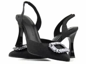 Sandały damskie - Sandały damskie na obcasie - Marco Tozzi 2-29607-20, czarne - miniaturka - grafika 1