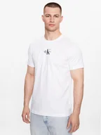 Koszulki męskie - Calvin Klein Jeans T-Shirt J30J323483 Biały Regular Fit - miniaturka - grafika 1
