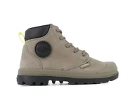 Botki damskie - Palladium Pampa Hi Cuff WP OZ Botki, Szare, 33 EU, Szary, 33 EU - miniaturka - grafika 1