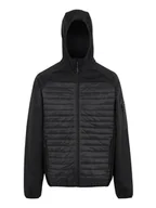 Kurtki i kamizelki sportowe męskie - Regatta Kurtka hybrydowa "Newhill" w kolorze czarnym - miniaturka - grafika 1