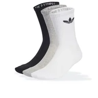 Skarpetki męskie - Skarpetki unisex adidas Originals 3-Stripies High Crew 3 Pairs JV7416 - białe - miniaturka - grafika 1