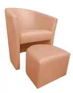 Fotele - ATOS Fotel Club z podnóżkiem D14 Olcha - miniaturka - grafika 1