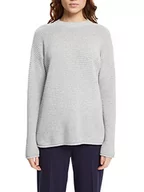 Swetry damskie - ESPRIT Damski sweter 082EE1I312, 044/LIGHT szary 5, XXL - miniaturka - grafika 1