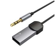 Lampy pozostałe - Adapter Audio Transmiter Odbiornik dźwięku UltraBoost Bluetooth Aux USB Szary - miniaturka - grafika 1