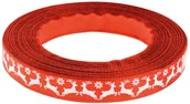 Pasmanteria - Brewis Wstążka satynowa 12mmx22m renifer biało-czerwony - miniaturka - grafika 1