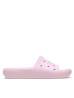 Klapki i japonki damskie - Crocs Klapki Classic Slide v2 209401 Różowy - miniaturka - grafika 1