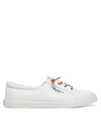 Trampki damskie - Pepe Jeans Tenisówki Kenton Block W PLS31590 Biały - miniaturka - grafika 1