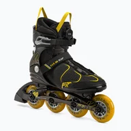 Rolki - Rolki męskie K2 F.I.T. 90 Boa black/yellow - miniaturka - grafika 1