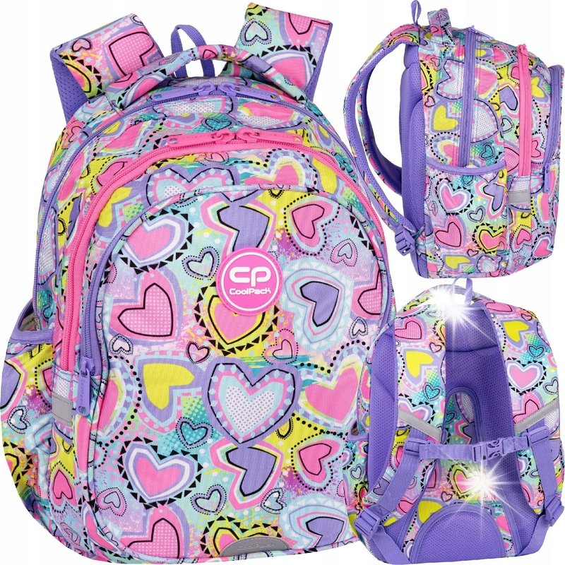 Coolpack Jerry Plecak szkolny klasa 1-3 dziewczynka Pastel Heart F029832