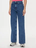 Spodnie damskie - Tommy Jeans Jeansy Claire DW0DW17191 Niebieski Wide Leg - miniaturka - grafika 1