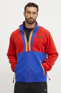Columbia bluza polarowa Backbowl II Full Zip Fleece kolor czerwony wzorzysta 2090851 - Bluzy męskie - miniaturka - grafika 1